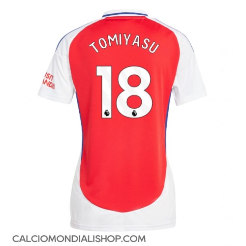 Maglie da calcio Arsenal Takehiro Tomiyasu #18 Prima Maglia Femminile 2024-25 Manica Corta